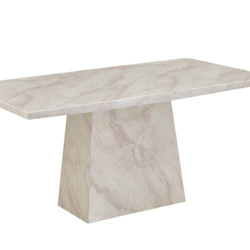 Apollo 160cm Marble Dining Table & 6 Apollo Chairs in Beige