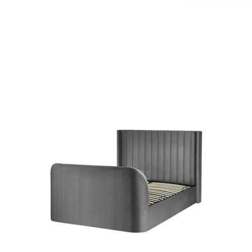 Clara King Size Side Lift Ottoman TV Bed - Dark Grey