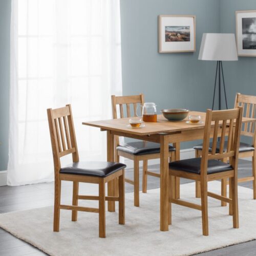 Coxmoor Oak Extending Dining Table & 4 Chairs