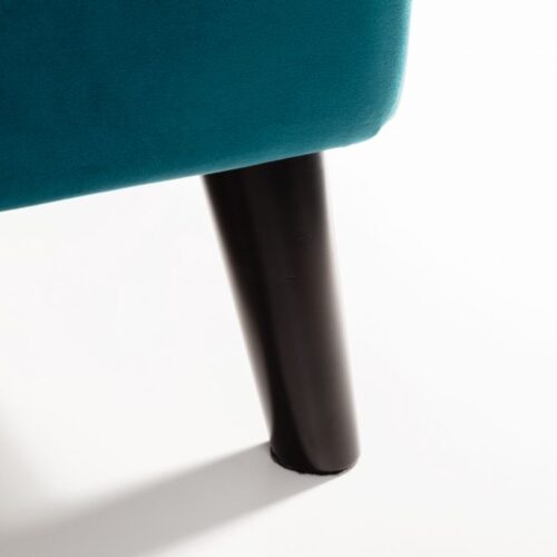 Frida King Size Curved Velvet Bed - Teal