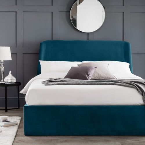 Frida King Size Storage Ottoman Bed - Teal