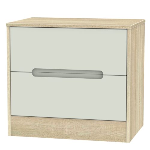 Monaco 2 Drawer Midi Chest In Kaschmir Matt and Bardolino