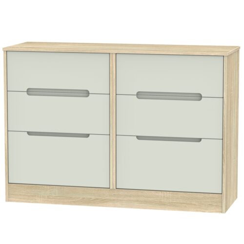 Monaco 6 Drawer Midi Chest In Kaschmir Matt and Bardolino