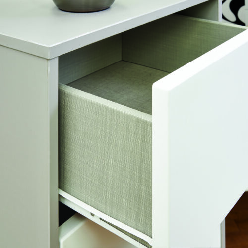 Monaco 4 Drawer Deep Midi Chest In White Matt and Kaschmir