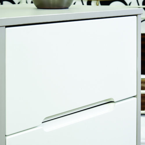 Monaco 4 Drawer Deep Midi Chest In White Matt and Kaschmir