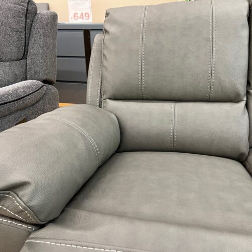 Erika Corner Suite with 2 Recliners in Grey Leather Feel